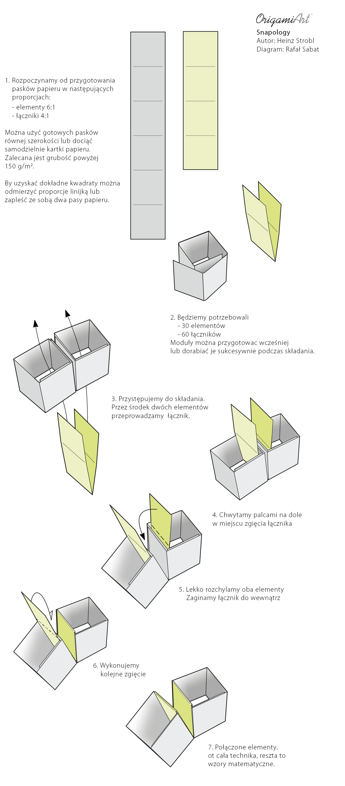 Origami z pasków - snapology