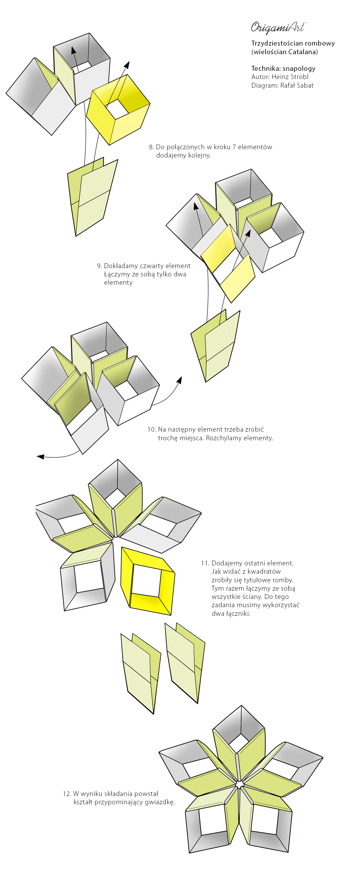 Origami z pasków - snapology