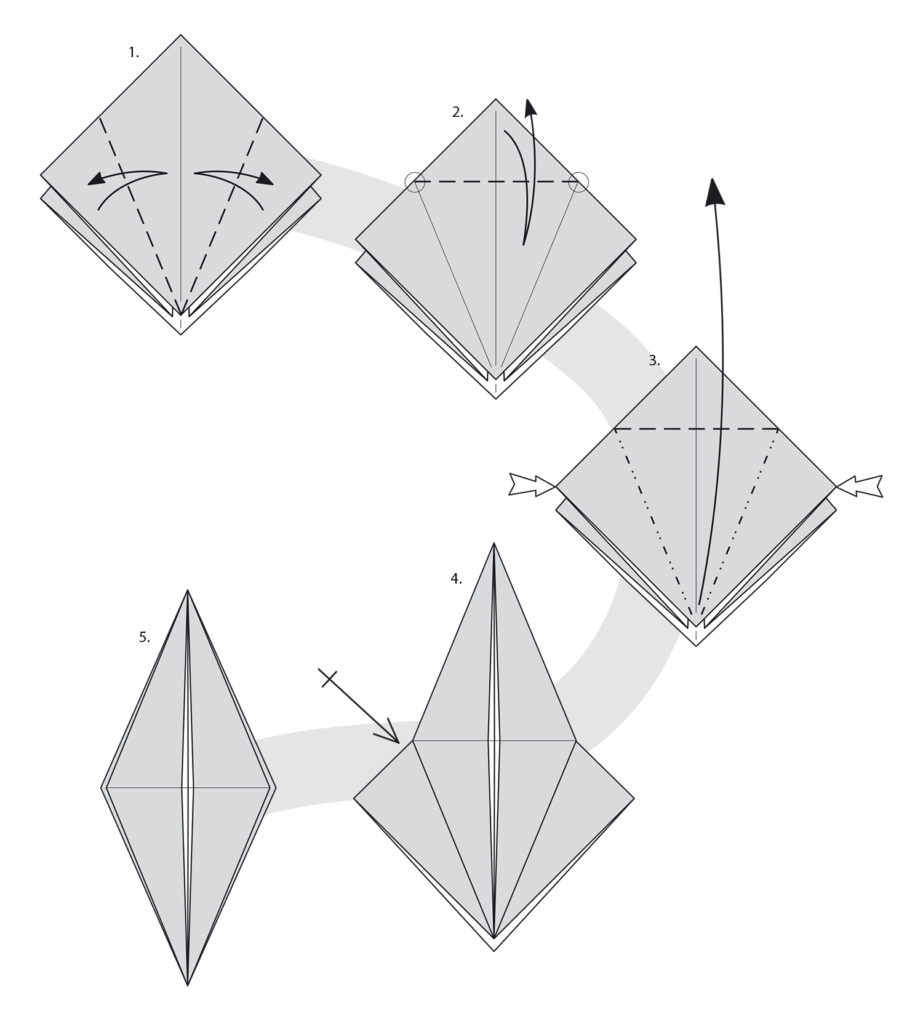 Bazy origami -  baza żurawia