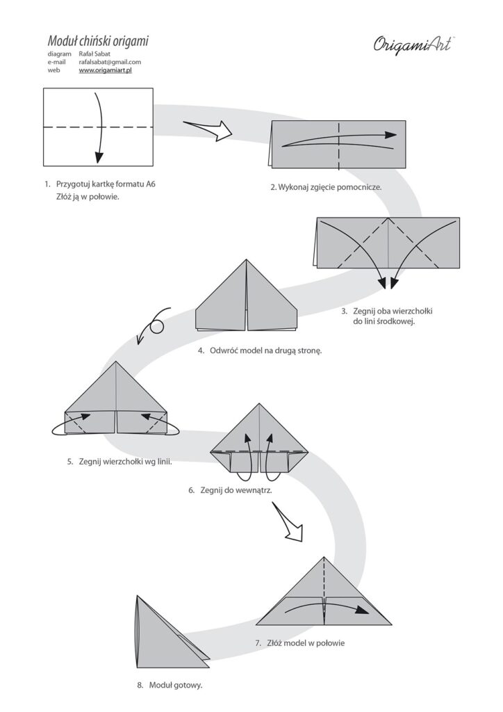 moduł chiński origami diagram